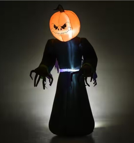 Outsunny 7 ft. LED Pumpkin Reaper Halloween Inflatable New In Box $99