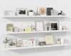 Ebern Designs Parece Wall-Mounted Floating Shelves for Bedroom, Living Room (Set of 3), 2" H x 48" W x 5" D New In Box $199