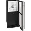 U-Line UHCP115-SS81A 15" Clear Ice Maker with Pump and BrightShield Class 1 - Reversible Hinge - Stainless Steel $3499