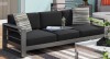 Wade Logan Caggiano 76.25'' Wide Straight Aluminum Patio Sofa with Cushions Dark Gray/Gray New in Box $799