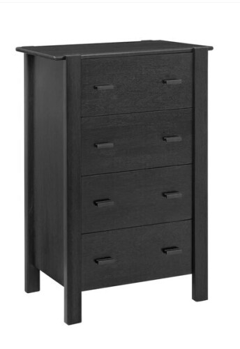 MH London Clarice Buster Solid Wood Chest of Drawers in Black New in Box $1299