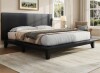 Latitude Run King Platform Bed Frame with Headboard, Wood Slat Support, Sturdy King Bed, Bedroom Furniture, Black New in Box $799