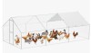 Tucker Murphy Pet Large Metal Chicken Coop, Walk-in Poultry Cage, Chicken Run Pen House with Waterproof & Anti-Ultraviolet Cover Chicken Coop Run with Double Lockable Doors New in Box $399