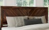 Red Barrel Studio Emmitte King Size Solid Wood Rustic Chevron Headboard in Barnwood New in Box $499