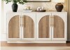 Ebern Designs Arched Design 63"W Sideboard in White New Open Box $499