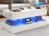Wrought Studio 39.4-inch High-Gloss Lift Top Coffee Table with LED Lighting & Storage Drawer New Open Box $399