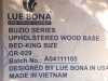LUE BONA Buzio Series Upholstered Wood Base Bed - King Size New in Box $599 - 2