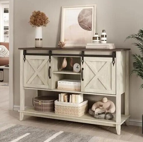 Vabches 46 in. Farmhouse Console Table Entryway Table New In Box $399