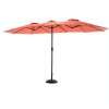 Costway 14.8' x 8.7' Steel Market Patio Umbrella Double Sided Outdoor Large Umbrella with Crank in Orange, New in Box $399