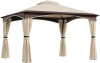 Outsunny 10' x 12' Outdoor Gazebo with Netting, Patio Gazebo Canopy with 2-Tier Soft Top Roof and Steel Frame, New in Box $399