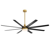 Jamii-Leigh 72" Modern Ceiling Fan with Led Lights and Remote, 6-Speed, Reversible Quiet DC Motor, Timer, 8-ABS-Blade, Black, New in Box $599