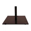 US Weight 75 lb. Free Standing Flat Steel Outdoor Patio Umbrella Base with Wheels in Brown, New in Box $399