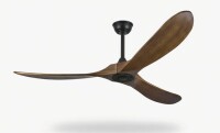 Orren Ellis 60'' 3-Blade Ceiling Fan (No Light) &ndash; Solid Wood Walnut Propeller Ceiling Fans Without Light, Remote, DC Motor, Indoor/Outdoor/Patio (Coastal/Farmhouse) New In Box $299