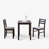 Livinia Seattle 3-Piece Wooden Dining Table Set for 2, Modern Farmhouse Kitchen Dining Room Set with Solid Wood Ladder Back Chairs for Small Space, Antique Brown, New Open Box $399