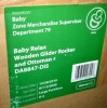 Baby Relax Huntington Nursery Glider & Ottoman, Brown Wood with Light Gray Microfiber Cushions, New in Box $299 - 2