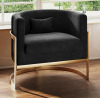Etta Avenue Shelbi Upholstered Armchair, Black Velvet $599