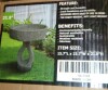 Latitude Run 21.8" Modern Concrete Cement Weather Resistant Pedestal Bird Bath, New in Box $299 - 2