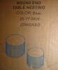 CSC Decor Inc. 23.62" Light Blue Round Wood Nesting Coffee Table and 18.9" Small Side Table Set of 2, New in Box $599 - 2