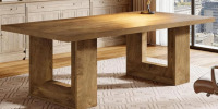 Agaile Rectangular Executive Office Computer Desk/Conference Table, For 6-8 People, Brown $399