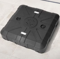 Crestlive Products HDPE Patio Cantilever Umbrella Base with Wheels Outdoor Weighted Umbrella Stand in Black 350 lb. Water and Sand Filled, New in Box $299