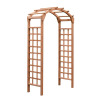 Arlmont & Co. Mimose 47&ldquo; W x 19" D Solid Wood Garden Arches Arbor Arch, Brown, New Shelf Pull $399