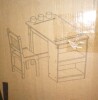 Harriet Bee Kids Table and Chair Set 1 Table 1 Chair with Storage Shelves & Paper Roll Holder for Art Craft White 31.5"W x 19.7"D x 23.6"H, New in Box $299 - 2