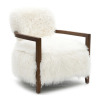 Mercer41 Tilton Soft Long-Haired Upholstered Accent Chair, White, New in Box $899