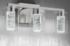Mercer41 3-Light Brushed Nickel Vanity Light with 3 Color Modes with Clear Glass Shade New In Box $199