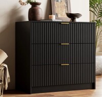 Ebern Designs 3 - Drawer Dresser, 31.5" W in Black New in Box $399