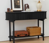 Lark Manor 47.24'' Fluted Console Table in Black New in Box $499