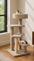 New Cat Condos Spiral Multi-Level Cat Tree with Spacious Perch New in Box $299