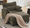 Ebern Designs 37.8" W Upholstered Chenille Armchair with Ottoman -Brown New in Box $599