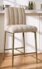 Bay Isle Home Comfortable Bar Stool 26&rdquo; Thick Upholstered Counter Height Bar Stools with Back in Khaki $699