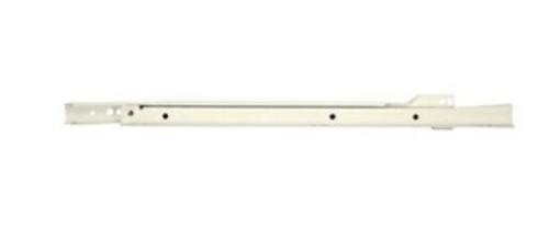 Knape & Vogt Euro Drawer Slide, 75 lb, Side Mounting, 550 mm L Rail, Steel, Epoxy-Coated Pair White New In Box