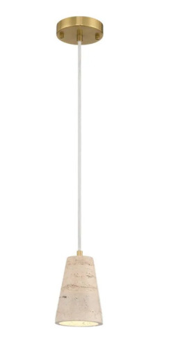 Acroma 1 - Light Natural Stone Cone Pendant Light - 1-light New In Box $199