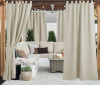 Latitude Run&reg; 2 Panels Outdoor Curtains for Patio Waterproof, Thermal Insulated Detachable Sticky Tab Top Room Darkening Great Vertical Drape Outdoor Divider for Pergola, 52" x 95" New in Box $89