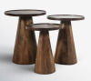 Joss & Main Jean 3-Piece Jean Solid Mango Wood Tray Top Nesting Table Set New Shelf Pull $499