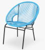 Wade Logan&reg; Wicker Outdoor Faux Rattan Acapulco Weave Lounge Chair New In Box $299