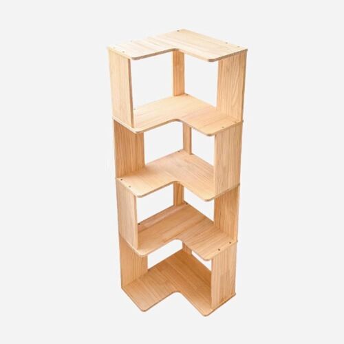 YHWKGZ Corner Bookshelf, L-Shaped Industrial Bookshelves, Wood Tall Bookcases, Freestanding Display Shelf Storage Rack for Bedroom, Living Room, Home Office $299