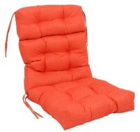 Blazing Needles Multi-section Tufted Outdoor Seat/Back Chair Cushion, 20" x 42" - Tangerine Dream New In Box $99