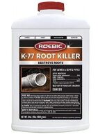 Roebic K-77 Root Killer for Sewer and Septic Systems, Clears Pipes and Stops New Growth, Safe for All Plumbing, 32 oz New