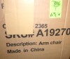 TreeCity ZARKEA Faux Leather Upholstered Accent ArmChair, with Solid Wood Legs, White, Similar to Picture New in Box $299 - 2