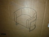 Etta Avenue Shelbi Upholstered Armchair in Black New in Box $599 - 2