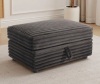 Pia Ricco Ermia Modern Upholstered Faux Fur Square Storage Ottoman in Chocolate New in Box $399