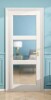 Janus 32'' X 80''H 3-Lite Prebuilt Frosted Glass French Door Paintable Interior Doors New in Box $399