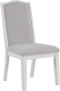 Steve Silver Furinture White Warren Side Dining Chair, 100% Polyester Fabric, Dining Room/Home Kitchen, Upholstered in Lush Gray, 25" L x 20.5W x 38.5" H, White New In Box $299