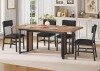 George Oliver 5-Piece Dining Table Set For 4-6 People, 63" Extendable Kitchen Table And 4 Cushion Chairs, in Walnut New in Box $599