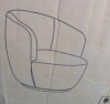 Wade Lgoan 27" Wide Velvet Small Swivel Barrel Accent Chair in Brown New in Box $599 - 2