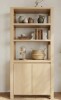 August Grove&reg; Sturdy Wood Bookcase with 2-Door Storage Cabinet, Premium Solid Display Shelving for Modern Farmhouse & Japandi Interiors, Wood $499