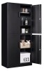 SISESOL Metal Storage Cabinet with 3 Adjustable Shelves and 4 Doors, 71" Garage Storage Cabinet with Lock, Black Metal Cabinets with Locking Doors, Steel Tool Cabinets, Lockable Cupboard for Home, Office, Garage New In Box $399